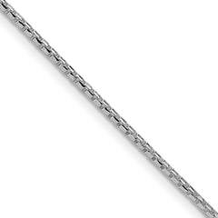 Sterling Silver Rhodium-plated 1.5mm Diamond-cut Round Box ChainQVX028R