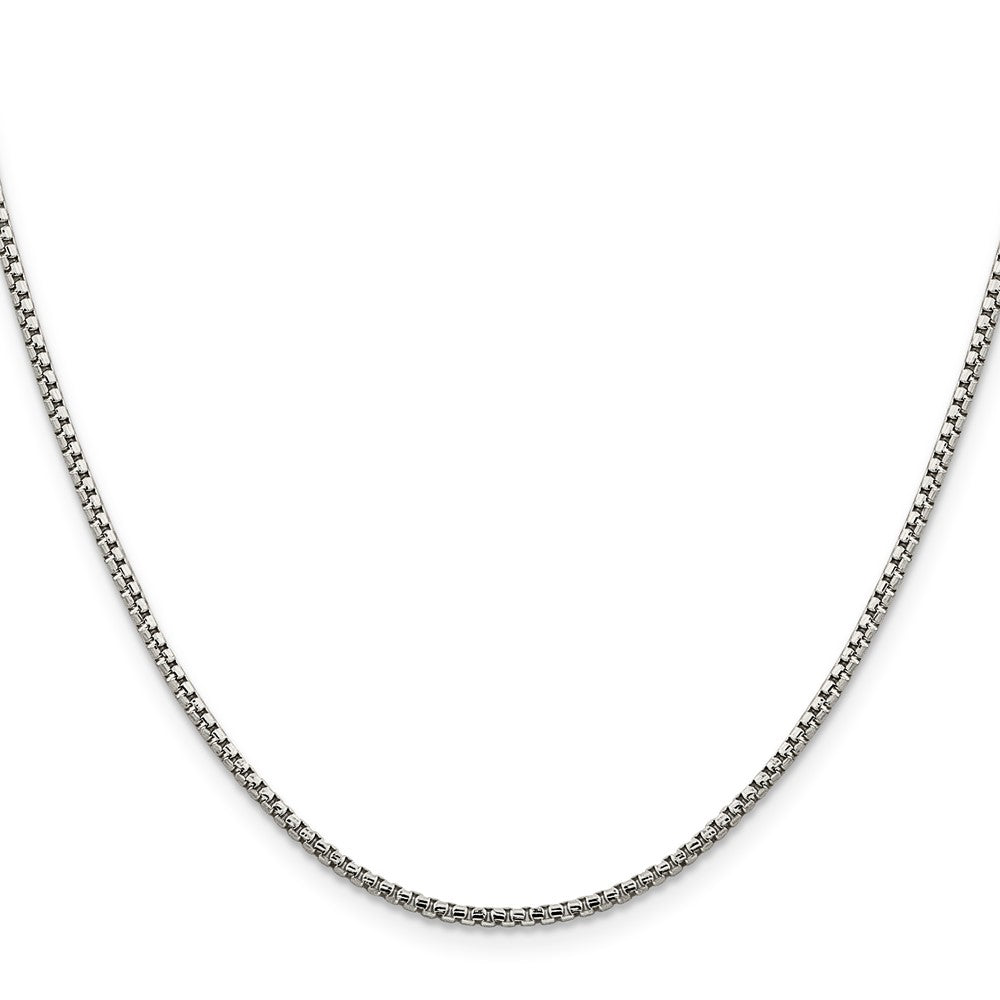 Sterling Silver 1.75mm Diamond-cut Round Box ChainQVX035