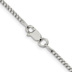 Sterling Silver 1.75mm Diamond-cut Round Box ChainQVX035