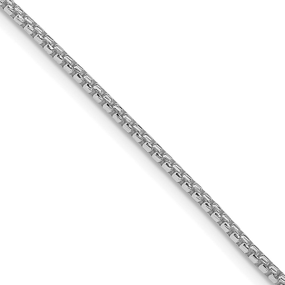 Sterling Silver Rhodium-plated 1.75mm Diamond-cut Round Box ChainQVX035R