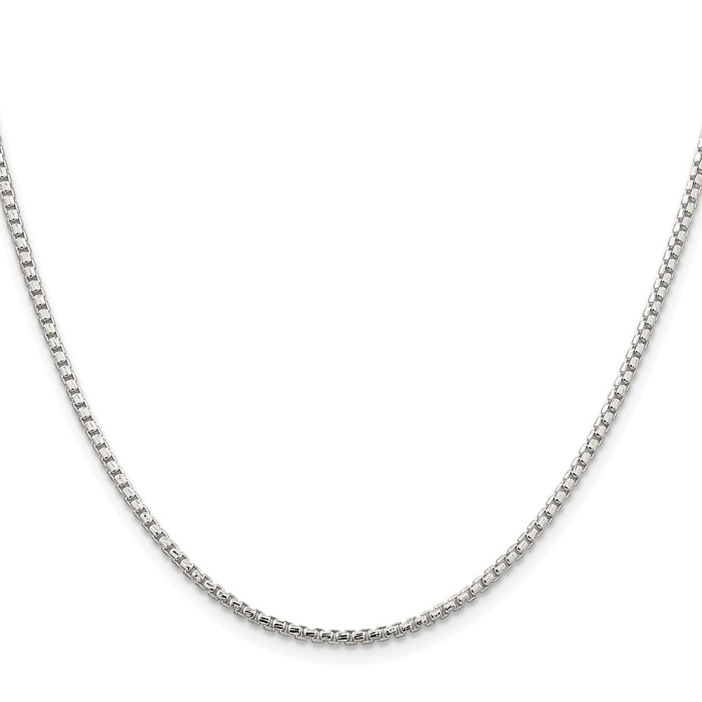 Sterling Silver Rhodium-plated 2mm Diamond-cut Round Box ChainQVX040R