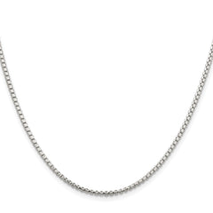 Sterling Silver Rhodium-plated 2mm Diamond-cut Round Box ChainQVX040R