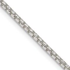 Sterling Silver 2mm Diamond-cut Round Box ChainQVX040