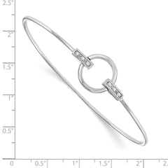 White Ice Sterling Silver Rhodium-plated Diamond Bangle QW231