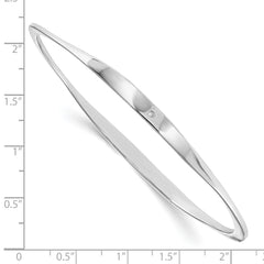 White Ice Sterling Silver Rhodium-plated Diamond Bangle QW387