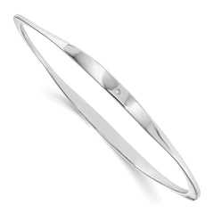 White Ice Sterling Silver Rhodium-plated Diamond Bangle QW387