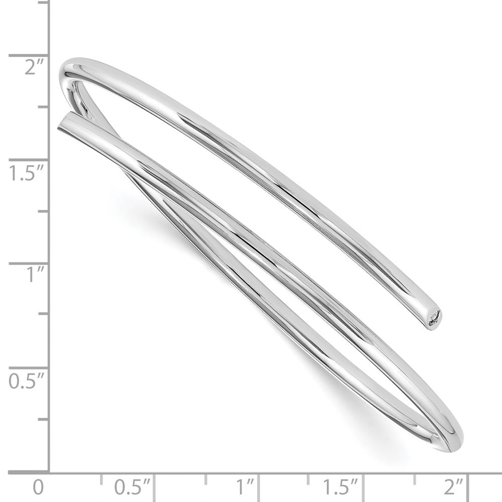 White Ice Sterling Silver Rhodium-plated Diamond Bangle QW409