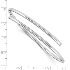 White Ice Sterling Silver Rhodium-plated Diamond Bangle QW409