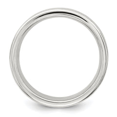 Sterling Silver 7mm Polished 5-Row Fancy Band Size 10