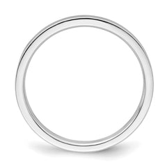 Sterling Silver Rhodium-plated 2mm Flat Size 10 Band