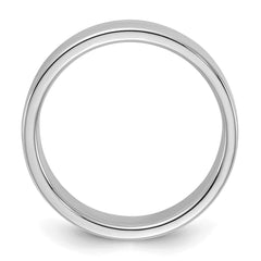 Sterling Silver Rhodium-plated 5mm Flat Size 10 Band