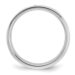 Sterling Silver Rhodium-plated 7mm Flat Size 10 Band