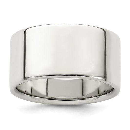 Sterling Silver 10mm Lightweight Flat Size 10 Band