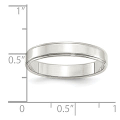 Sterling Silver 4mm Flat with Step Edge Size 10 Band