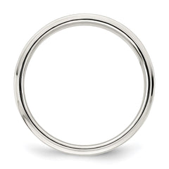 Sterling Silver 5mm Flat with Step Edge Size 10 Band
