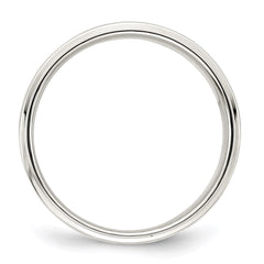 Sterling Silver 7mm Flat with Step Edge Size 10 Band