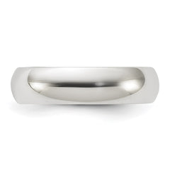 Sterling Silver 5mm Half Round Size 10 Band
