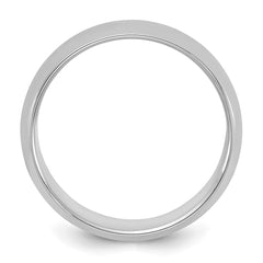 Sterling Silver Rhodium-plated 6mm Half-Round Size 10 Band