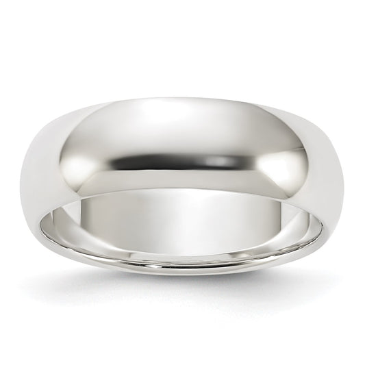 Sterling Silver 6mm Half Round Size 10 Band