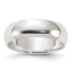 Sterling Silver 6mm Half Round Size 10 Band