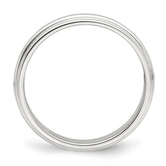 Sterling Silver 3mm Half Round Milgrain Size 10 Band