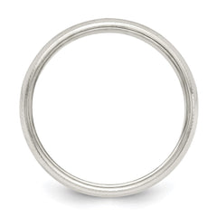 Sterling Silver 5mm Half Round Milgrain Size 10 Band