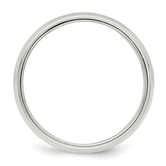 Sterling Silver 6mm Half Round Milgrain Size 10 Band