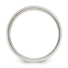 Sterling Silver 8mm Half Round Milgrain Size 10 Band