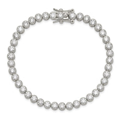 Sterling Silver Rhodium-plated CZ 7 inch Tennis Bracelet QX558CZ
