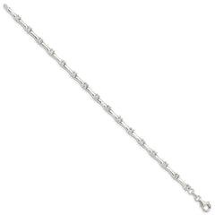 Sterling Silver CZ Fancy Polished Bracelet QX769CZ