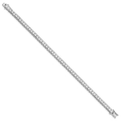 Sterling Silver Rhodium-plated CZ Tennis Bracelet QX813CZ