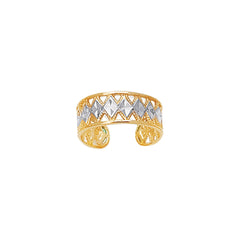 Two-tone Gold Polished Toe Rings Ring