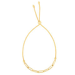 Yellow Gold Polished Adjustable Bolo Bracelet