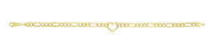 Yellow Gold Polished Figaro Link Fashion Bracelet