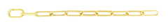 Yellow Gold Polished Lite Round Wire Paperclip Link Bracelet