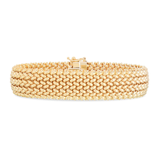 Yellow Gold Polished Fancy Chain Bracelet