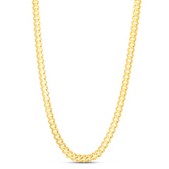Yellow Gold Polished Monaco Edge Necklace