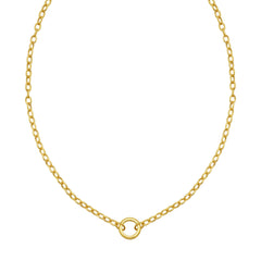 Yellow Gold Polished Build-your-own Charms Jewelry Necklace
