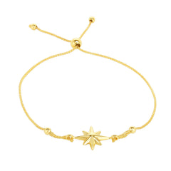 Yellow Gold Adjustable Bolo Bracelet