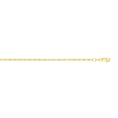 Yellow Gold Diamond Cut/ Textured Lumina Necklace