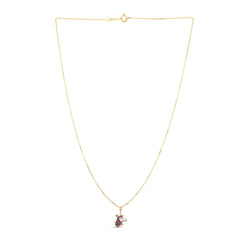 Yellow Gold Enamel Childrens Jewelry Necklace