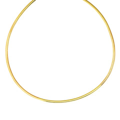 Two-tone Gold & Sterling Silver Diamond Cut/ Textured Reversible Omega Necklace