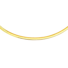 Two-tone Gold & Sterling Silver Diamond Cut/ Textured Reversible Omega Necklace