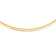 Two-tone Gold & Sterling Silver Diamond Cut/ Textured Reversible Omega Necklace