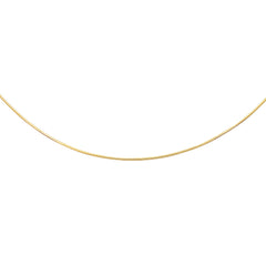 Yellow Gold Polished Round Omega Necklace