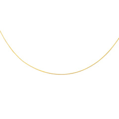 Yellow Gold Polished Round Omega Necklace