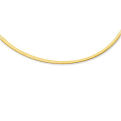 Two-tone Gold Polished Reversible Omega Necklace