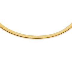 Two-tone Gold Polished Reversible Omega Necklace