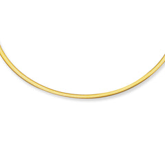 Two-tone Gold Polished Reversible Omega Necklace