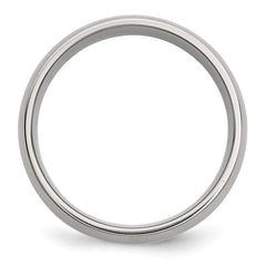 Chisel Stainless Steel with 14k Gold Inlay Brushed 8mm Band